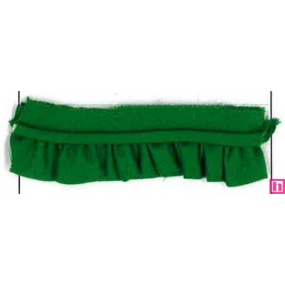 64264 VIVO FRUNCIDO CAMELIA POLIESTER 50%-ALGODON 50% VERDE Venta en piezas de 25.00 M