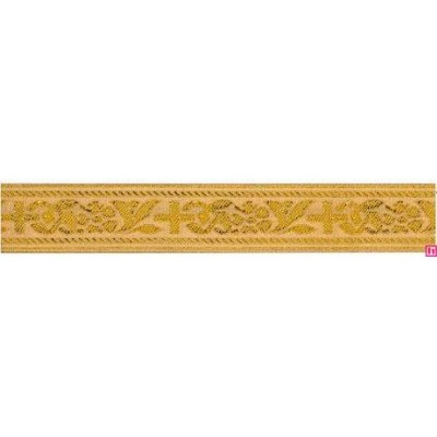 655374-0100 CINTA JACQUARD HOMERO 25 MM. POLIESTER 100% ORO Venta en piezas de 7.00 M
