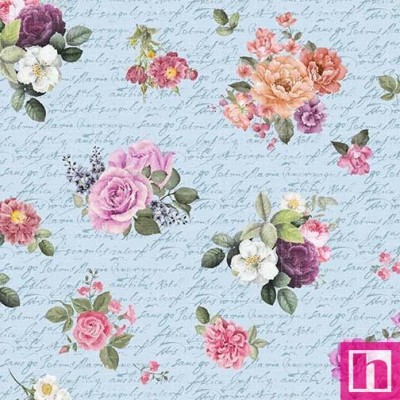 65879 PATCH.AMERICANO WELL ALWAYS HAVE PARIS (08) 110 CM. ALGODON 100% CELESTE Venta en piezas de 6.80 M