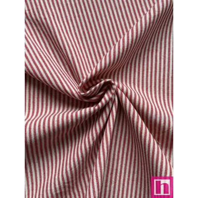 67078 TEJIDO TRAMADO NOREL (07) 150 CM.  ALGODON 100% NATURAL/ROJO Venta en piezas de 7.00 M