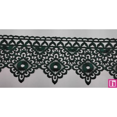 67085 PUNTILLA GUIPUR CHRISTIAN 70 MM. POLIESTER 100% VERDE Venta en piezas de 19.30 M