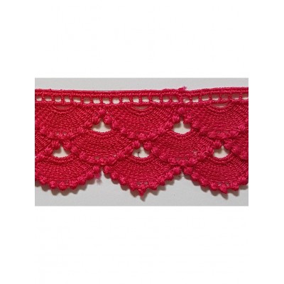 908210-0007 PUNTILLA GUIPUR ZELMAR 35MM. POLIESTER 100% FUCSIA Venta en piezas de 9.10 M