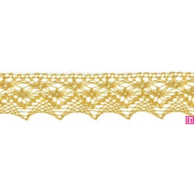 9918-95 PUNTILLA BOLILLO 35 MM MOANA METALOPLASTICO 100% ORO Venta en piezas de 25.00 M