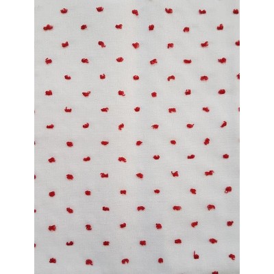 60041 PLUMETI BICOLOR JOEL (19) 145 CM. ALG 80%-POL 20% BLANCO/ROJO VENTA EN PZAS. DE 7 M APRO