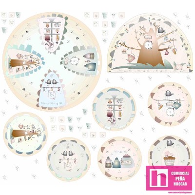 63355 WHIMSY TEA BY MALGORZATA J.JENEK (12) PANEL 1.50 150X135 ALGODON 100% MULTI Venta en piezas de 7.00 M