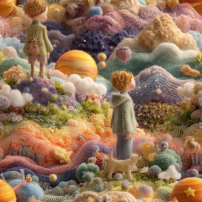 67787 TEJIDO ESTAMPADO 3D OLIVER (02) 1.40 M. 110 GR/M2. ALGODON 100% MULTI Venta en piezas de 10.00 M