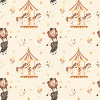 67881 TEJIDO ESTAMPADO TREVOR (02) 1.40 M. 110 GR/M2. ALGODON 100% CREMA Venta en piezas de 10.00 M