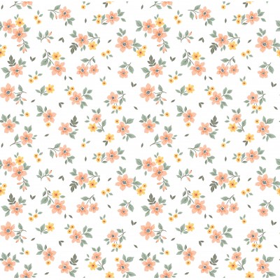 67895 TEJIDO ESTAMPADO LIBERTY AKINA (01) 1.40 M. 110 GR/M2. ALGODON 100% NATURAL/MELOCOTON Venta en piezas de 10.00 M