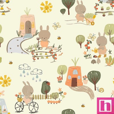 P140-3161-60 PATCH. AMERICANO LETTUCE MAKE PEAS (08) 110 CM. ALGODON 100% MENTA/MULTI Venta en piezas de 7.00 M