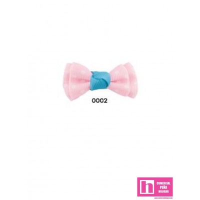 50527 654409-0002_SACHA LAZO BICOLOR LISO 4 CMS POLIESTER 100% ROSA/TURQUESA Venta en piezas de 10.00 U