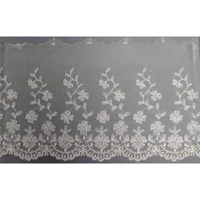 12750-0 PUNTILLA TUL BORDADO AVANI 85 MM. POLIESTER 100% NATURAL Venta en piezas de 14.80 M