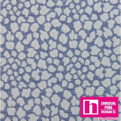 54499 TEJIDO JACQUARD CELESTE (03) 1.55 M. ALG 60%-POL 40% AZUL VENTA EN PZAS. DE 7 M APROX.