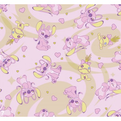 67904 TEJIDO ESTAMPADO STITCH (00) 1.40 M. 130 GR/M2 ALGODON 100% ROSA Venta en piezas de 6.00 M