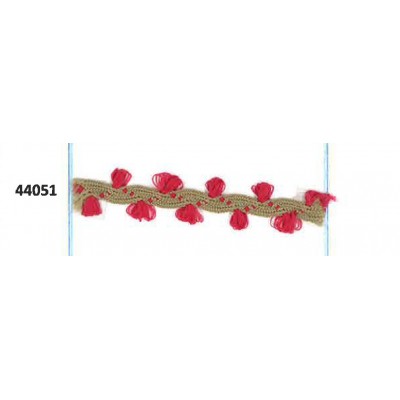 44051 1200-3440_FANTASY PLAITS RUSTICA PAPRIKA POL 100% FUCSIA VENTA EN PZAS. DE 50 M APROX.