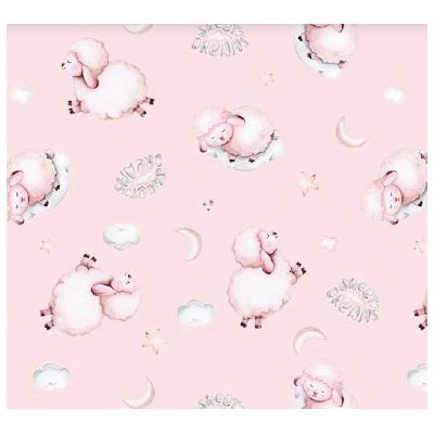 67961 PIQUE ESTAMPADO ERATO (02) 1.50 M. 140 GR/M2. ALGODON 100% ROSA Venta en piezas de 6.00 M