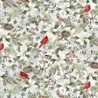 P121-WISO6231MU PATCH. AMERICANO WINTER SONG (04) 110 CM. ALGODON 100% BLANCO/MULTI Venta en piezas de 7.00 M