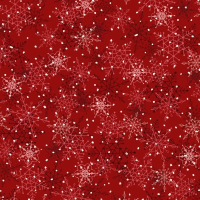 P121-WISO6233R PATCH. AMERICANO WINTER SONG (11) 110 CM. ALGODON 100% ROJO Venta en piezas de 7.00 M