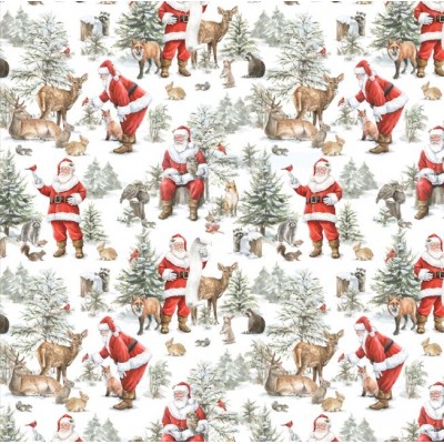 P121-WWHI6202W PATCH. AMERICANO WOODLAND WHISPERS (01) 110 CM. ALGODON 100% BLANCO Venta en piezas de 7.00 M