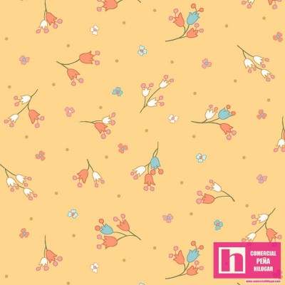 P17-MAS9845-S PATCH. AMERICANO SUNLIT BLOOMS (11)  110 CM. ALGODON 100% AMARILLO Venta en piezas de 7.00 M