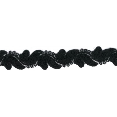 9687-092 GALON FANTASIA ABIK 25 MM. POLIAMIDA 90%-POL.5%-ALG.5% NEGRO Venta en piezas de 9.00 M