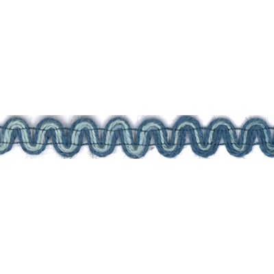 9701-20-305 GALON FANTASIA VILMARK 20 MM. YUTE 95%-ACRILICO 5% AZUL Venta en piezas de 12.50 M