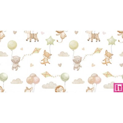 67452 TEJIDO ESTAMPADO GLOBUS (01) 1.40 M. 110 GR/M2. ALGODON 100% BLANCO Venta en piezas de 10.00 M