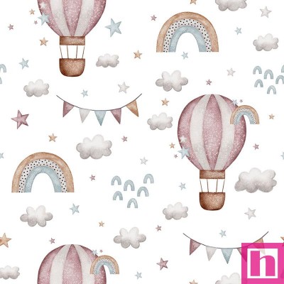 67453 TEJIDO ESTAMPADO GLOBUS (02) 1.40 M. 110 GR/M2. ALGODON 100% BLANCO Venta en piezas de 10.00 M