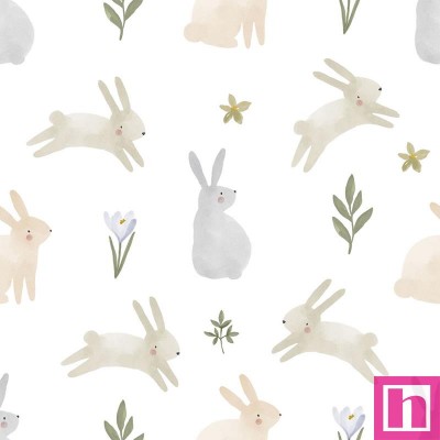 67454 TEJIDO ESTAMPADO BUBA (01) 1.40 M. 110 GR/M2. ALGODON 100% BLANCO Venta en piezas de 10.00 M