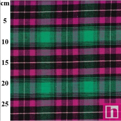 67488 VIYELA CUADROS CATALINA (01) 144 CM. 140 GR/M2. ALGODON PEINADO 100% VERDE/FUCSIA Venta en piezas de 6.00 M