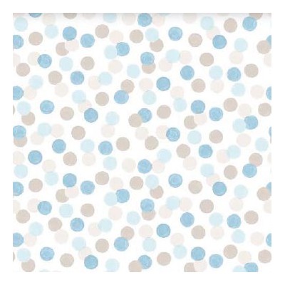 67949 PIQUE ESTAMPADO FELICITY (03) 1.50 M. 140 GR/M2. ALGODON 100% BLANCO/CELESTE Venta en piezas de 6.00 M