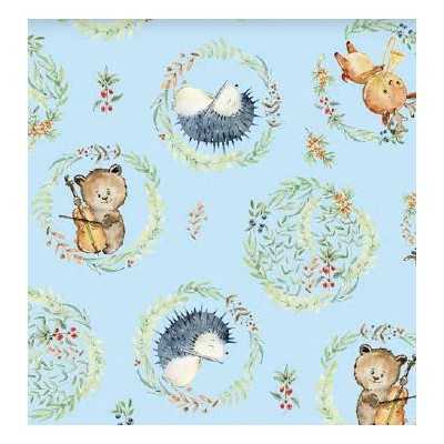 67959 PIQUE ESTAMPADO INARA (03) 1.50 M. 140 GR/M2. ALGODON 100% CELESTE Venta en piezas de 6.00 M