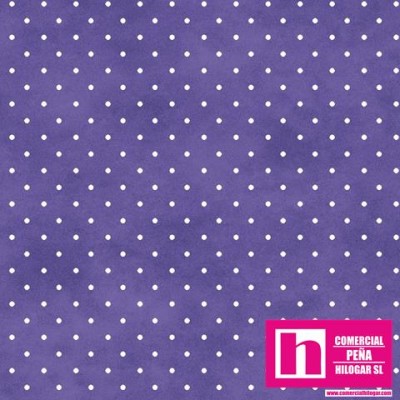 P0017-MAS609-VB PATCH. AMERICANO BEAUTIFUL BASICS-CLASSIC DOT (43) 110 CM. ALGODON 100% MALVA/BLANCO Venta en piezas de 7.00 M