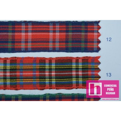 4500-10-13 CINTA ESCOCESA 10 MM POLIESTER 100% - COL. 13 Venta en piezas de 25.00 M
