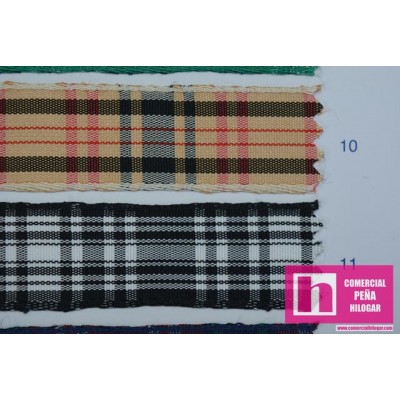 4500-16-10 CINTA ESCOCESA 16 MM POLIESTER 100% - COL. 10 Venta en piezas de 25.00 M