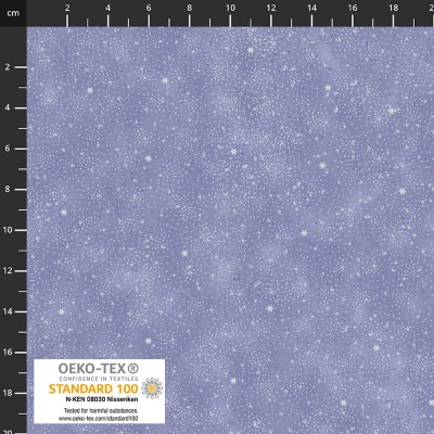 4593-614 PATCH.AMERICANO SNOW CRYSTALS (52) 110 CM. ALGODON 100% AZUL/PLATA METALLIC Venta en piezas de 6.00 M