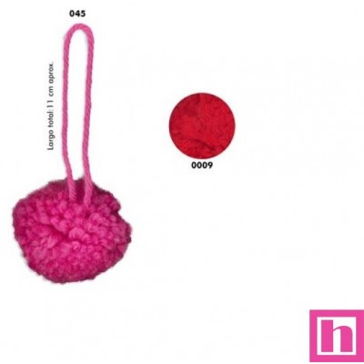 51001 YESENIA POMPON LANA ACRILICA 100% ROJO Venta en piezas de 10.00 U