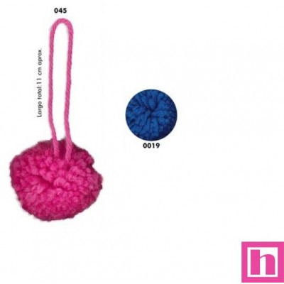 51005 YESENIA POMPON LANA ACRILICA 100% AZUL Venta en piezas de 10.00 U