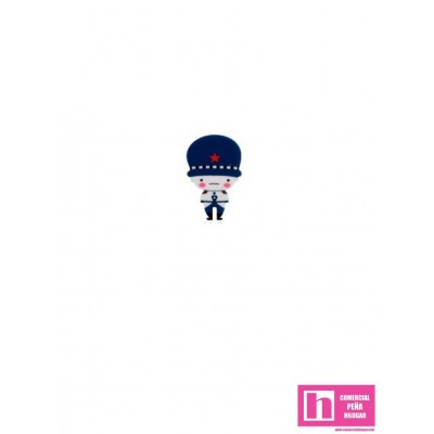 53194 672400-0047_AGNETA BROCHE FANTASIA IMPERDIBLE POLICIA  POLIESTER 100% AZUL Venta en piezas de 20.00 U