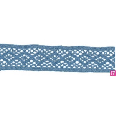 54882 LOGAN ENTREDOS BOLILLO 40 MM ALGODON 100% CELESTE Venta en piezas de 30.00 M