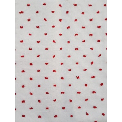 60041 PLUMETI BICOLOR JOEL (19) 145 CM. ALGODON 80%-POLIESTER 20% BLANCO/ROJO Venta en piezas de 7.00 M