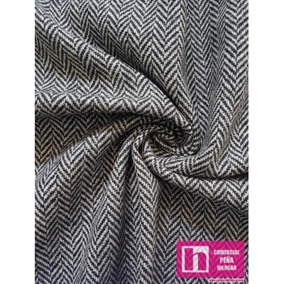 61128 TEJIDO LANA NALA (04) 1.50 M. LANA 100% GRIS/NEGRO Venta en piezas de 3.66 M
