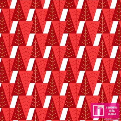 62362 PATCH.AMERICANO A GNOME TO FALA (12) 110 CM. ALGODON 100% ROJO (DORADO METALICO) Venta en piezas de 6.80 M