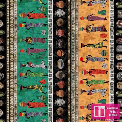 64924 PATCH.AMERICANO FROM AFRICA (04) 110 CM. ALGODON 100% MULTICOLOR Venta en piezas de 6.80 M