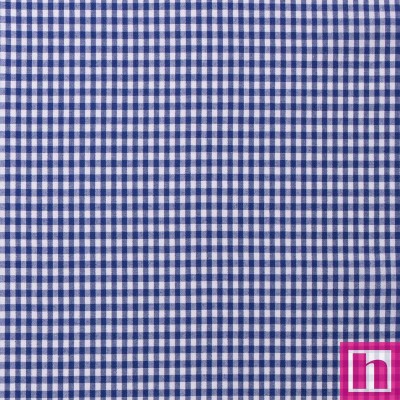 65299 TEJIDO VICHY XIANA 04 MM. (72) 1.40 M. 135 GR/M2- ALGODON 100% AZUL Venta en piezas de 6.00 M