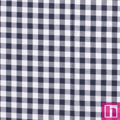 65305 TEJIDO VICHY XIANA 17 MM. (78) 1.40 M. 135 GR/M2- ALGODON 100% MARINO Venta en piezas de 6.00 M