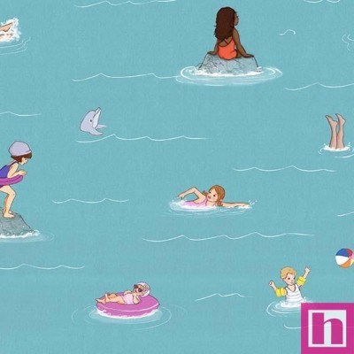 65917 PATCH.AMERICANO SUNSHINE AND SANDCASTLES (18) 110 CM. ALGODON 100% AGUA Venta en piezas de 6.80 M