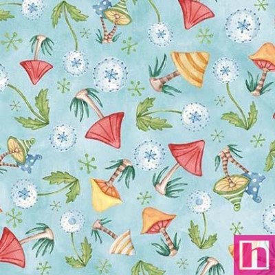 65964 PATCH.AMERICANO BETTER GNOMES AND GARDENS (05) 110 CM. ALGODON 100% AZUL Venta en piezas de 6.80 M