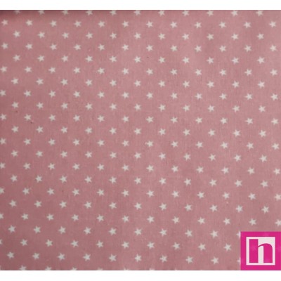 67343 TEJIDO ESTAMPADO SESAMO (47) 150 CM. 145 GR/M2. ALGODON 100% ROSA/NATURAL Venta en piezas de 10.00 M