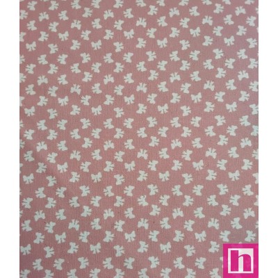 67372 TEJIDO ESTAMPADO SESAMO (54) 150 CM. 145 GR/M2. ALGODON 100% ROSA/NATURAL Venta en piezas de 10.00 M