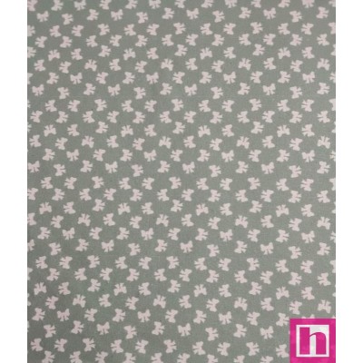 67374 TEJIDO ESTAMPADO SESAMO (63) 150 CM. 145 GR/M2. ALGODON 100% MENTA/NATURAL Venta en piezas de 10.00 M